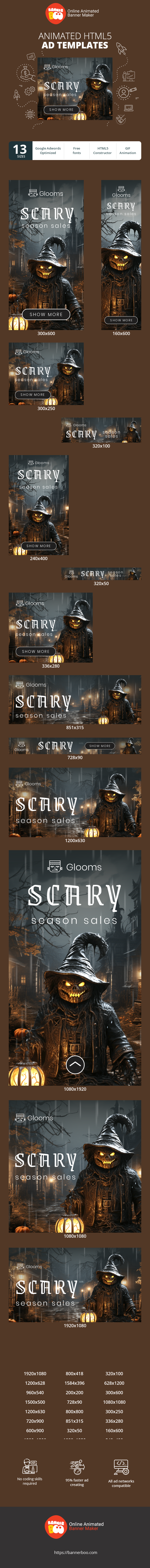 Banner ad template — Scary — Season Sales