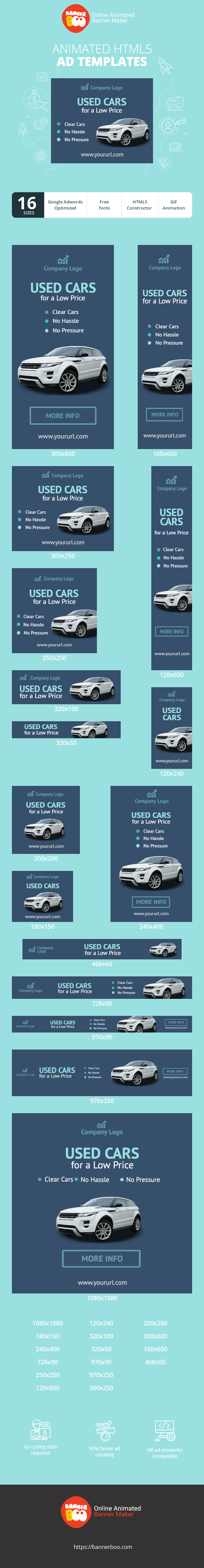 Banner ad template — Used Cars for a Low Price