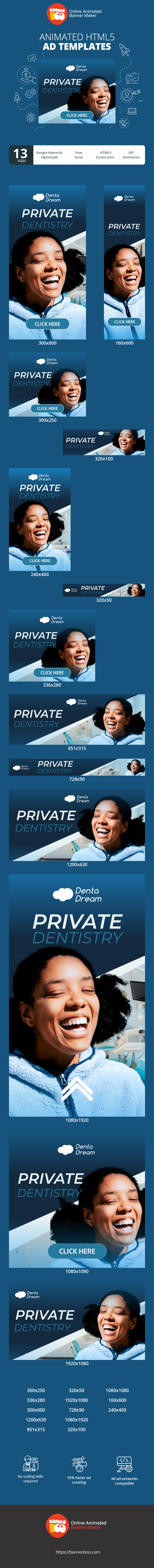 Banner ad template — Private Dentistry — Stomatology