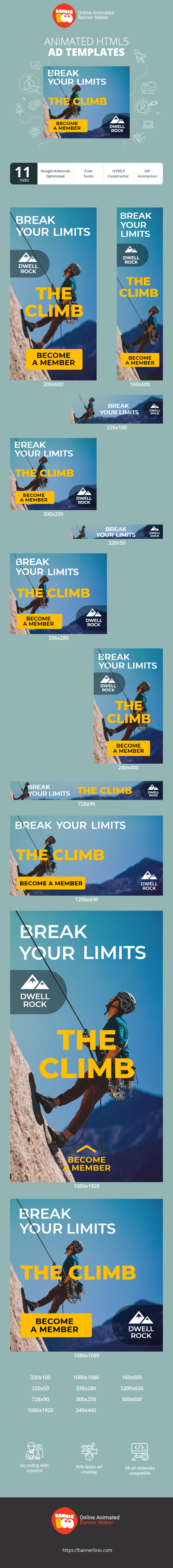 Banner ad template — The Climb —Break Your Limits