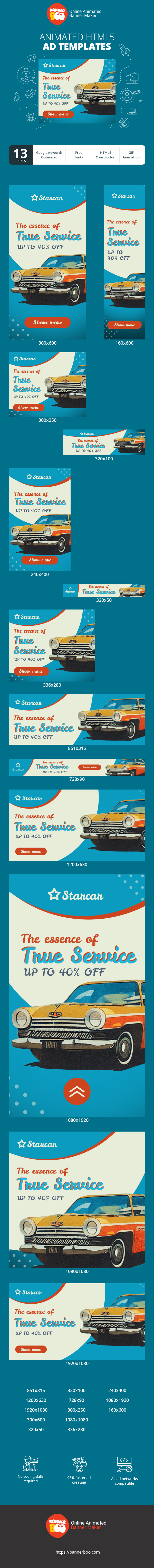 Banner ad template — The Essence Of True Service — Up To 40% Off