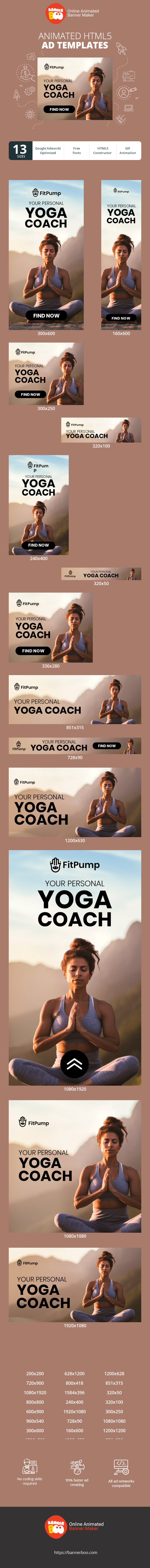 Banner ad template — Your Personal — Yoga Coach