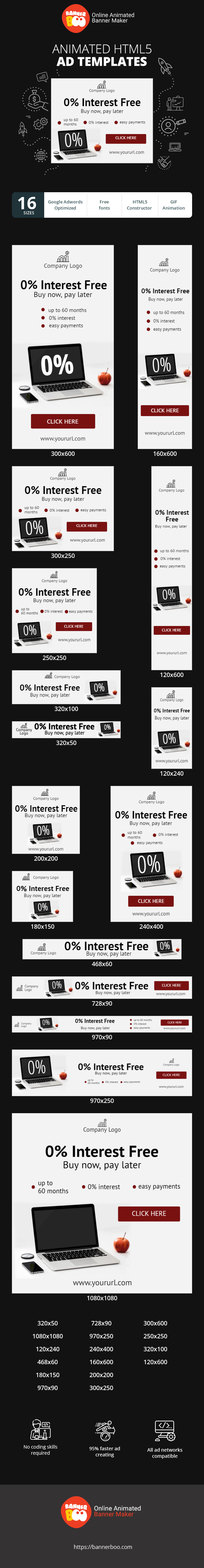 Banner ad template — Interest Free — Buy now, pay later