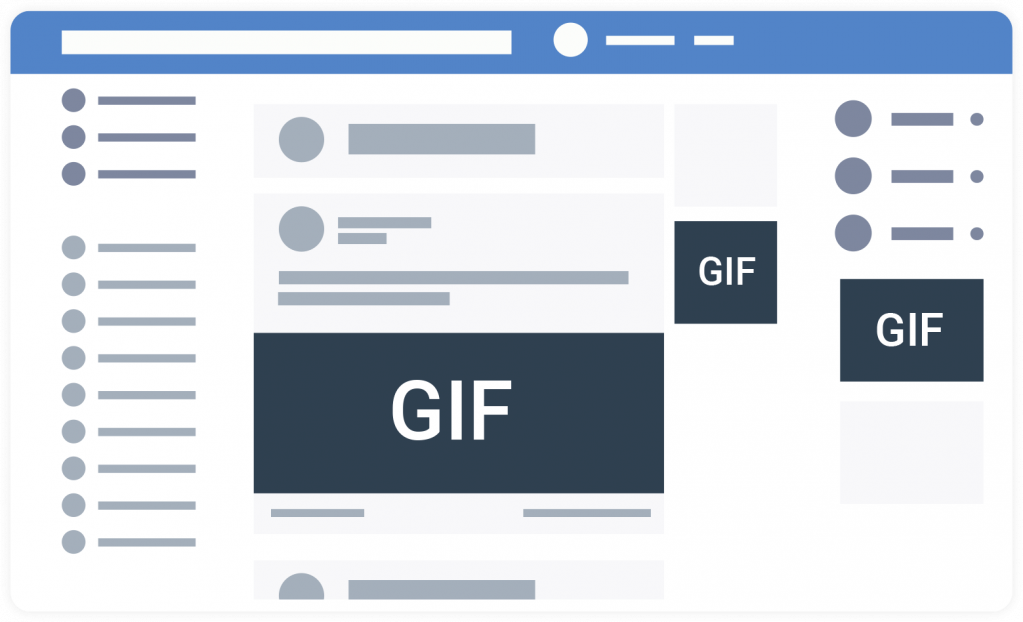 using gif banners at facebook